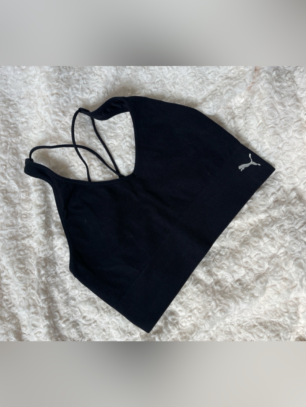 Puma Black Strappy Sports Bra